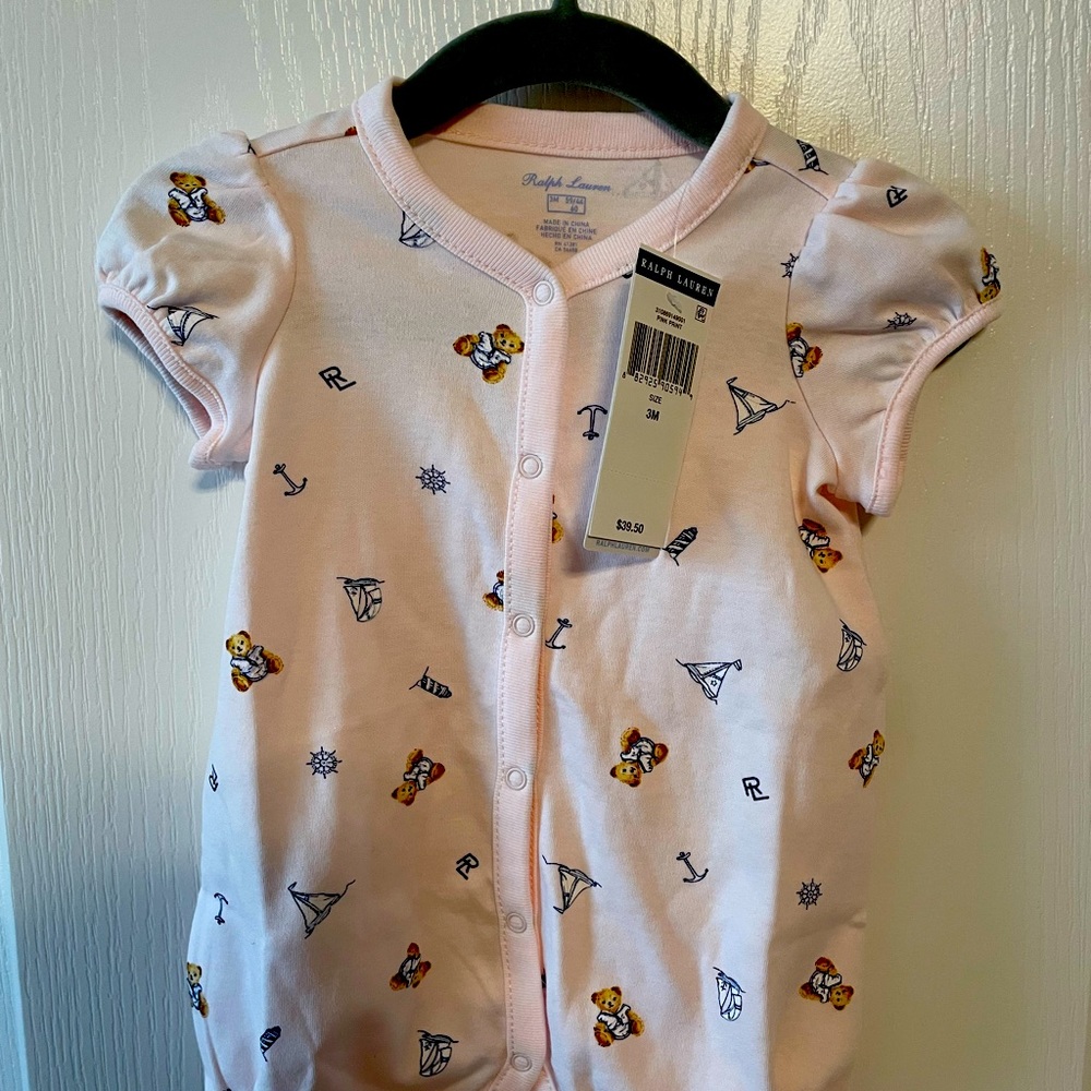 Nwt Baby girl pink Ralph lauren outfit